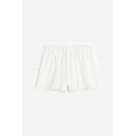 H & M - Szorty z talią paper bag - Biały ze sklepu H&M w kategorii Spodenki dziewczęce - zdjęcie 173324673