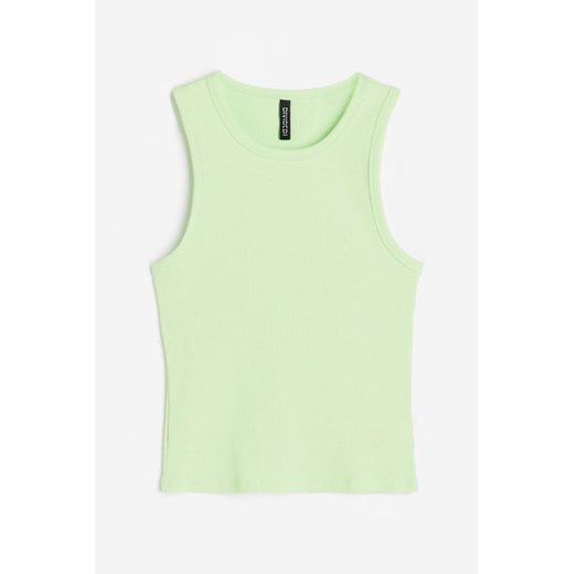 H & M - Koszulka w prążki - Zielony ze sklepu H&M w kategorii Bluzki damskie - zdjęcie 173324674