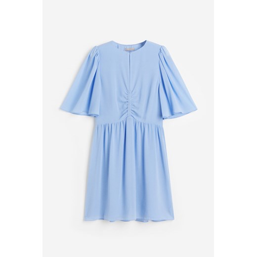 H & M - Sukienka z motylkowym rękawem - Niebieski ze sklepu H&M w kategorii Sukienki - zdjęcie 173324702