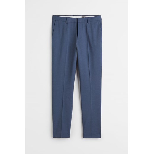 H & M - Spodnie garniturowe Slim Fit - Niebieski ze sklepu H&M w kategorii Spodnie męskie - zdjęcie 173324704
