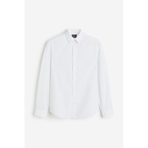 H & M - Koszula Easy iron Slim Fit - Biały ze sklepu H&M w kategorii Koszule męskie - zdjęcie 173324730