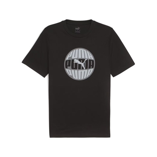 PUMA T-Shirt męski Graphics Circular Tee czarny ze sklepu taniesportowe.pl w kategorii T-shirty męskie - zdjęcie 173326681