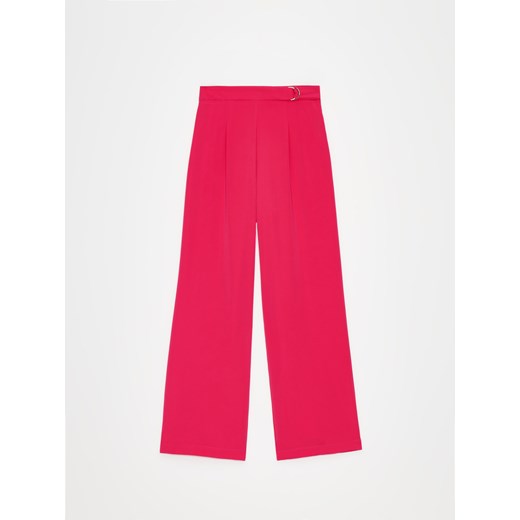 Mohito - Różowe spodnie z szeroką nogawką - mocny różowy ze sklepu Mohito w kategorii Spodnie damskie - zdjęcie 173328783
