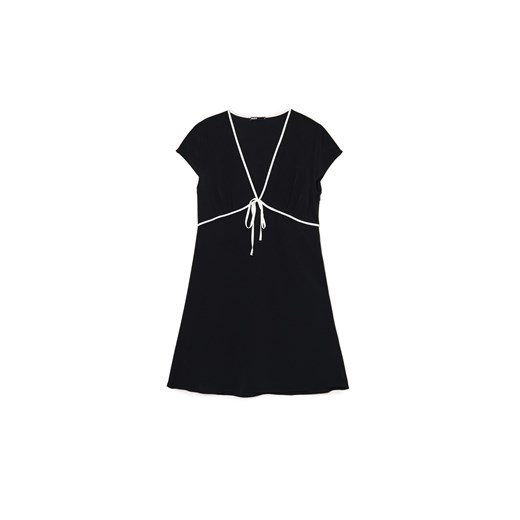 Cropp - Sukienka mini z kokardką - czarny ze sklepu Cropp w kategorii Sukienki - zdjęcie 173328941