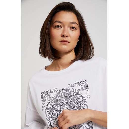 Bluzka z nadrukiem biała M Moodo.pl
