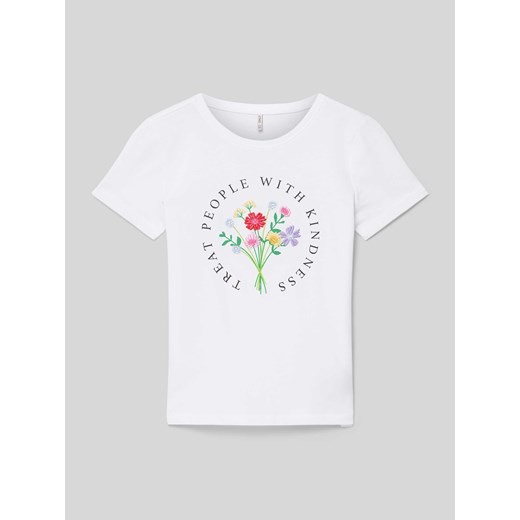 T-shirt z nadrukiem z napisem model ‘GEMMA’ ze sklepu Peek&Cloppenburg  w kategorii Bluzki dziewczęce - zdjęcie 173329810
