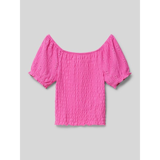 T-shirt z marszczonymi detalami model ‘TILDA’ ze sklepu Peek&Cloppenburg  w kategorii Bluzki dziewczęce - zdjęcie 173329812