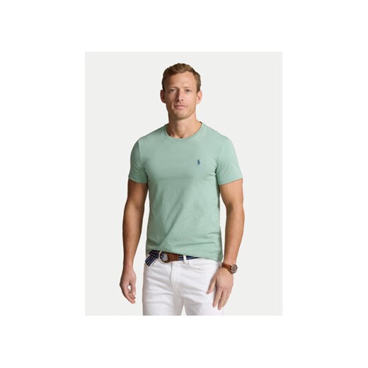 Polo Ralph Lauren T-Shirt 710671438375 Zielony Custom Slim Fit ze sklepu MODIVO w kategorii T-shirty męskie - zdjęcie 173330394