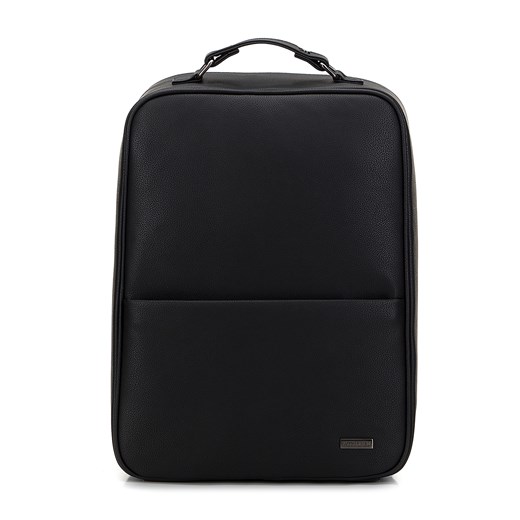 Męski plecak na laptopa 15,6” pudełkowy czarny ze sklepu WITTCHEN w kategorii Plecaki - zdjęcie 173332963