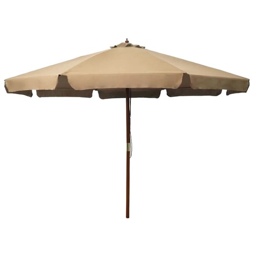 Okrągły parasol ogrodowy taupe - Karcheros ze sklepu Edinos.pl w kategorii Parasole ogrodowe - zdjęcie 173333642