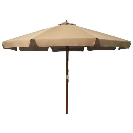 Okrągły parasol ogrodowy taupe - Sorani ze sklepu Edinos.pl w kategorii Parasole ogrodowe - zdjęcie 173333642