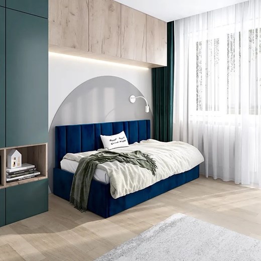 Granatowy tapczan z oparciem Casini 4X - 3 rozmiary Elior One Size Edinos.pl