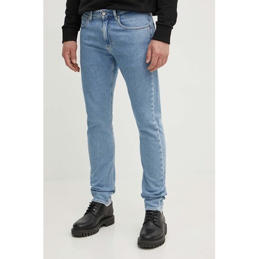 Calvin Klein Jeans jeansy męskie kolor niebieski J30J323690 ze sklepu ANSWEAR.com w kategorii Jeansy męskie - zdjęcie 173336721