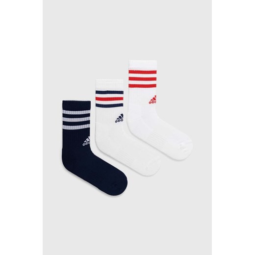 adidas skarpetki Essentials 3-pack kolor biały IY8643 ze sklepu ANSWEAR.com w kategorii Skarpetki damskie - zdjęcie 173336884