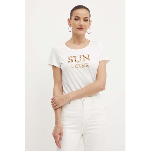 Morgan t-shirt DSUN damski kolor biały ze sklepu ANSWEAR.com w kategorii Bluzki damskie - zdjęcie 173337511