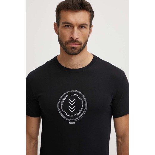 T-shirt męski czarny Hummel 