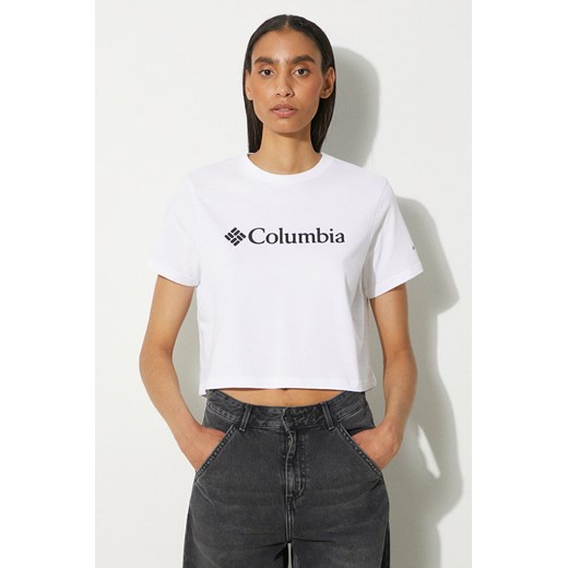 Columbia t-shirt bawełniany North Cascades kolor biały 1930051 ze sklepu PRM w kategorii Bluzki damskie - zdjęcie 173339034