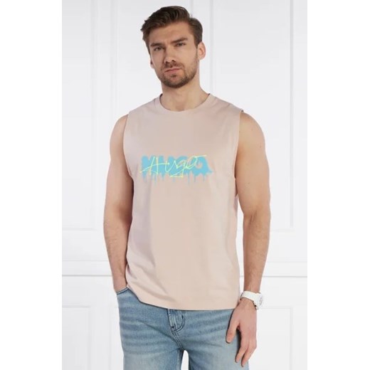 HUGO Tank top Dopical | Relaxed fit | stretch ze sklepu Gomez Fashion Store w kategorii T-shirty męskie - zdjęcie 173339491
