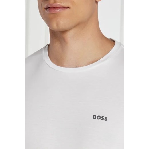 Biały t-shirt męski BOSS HUGO z krótkimi rękawami