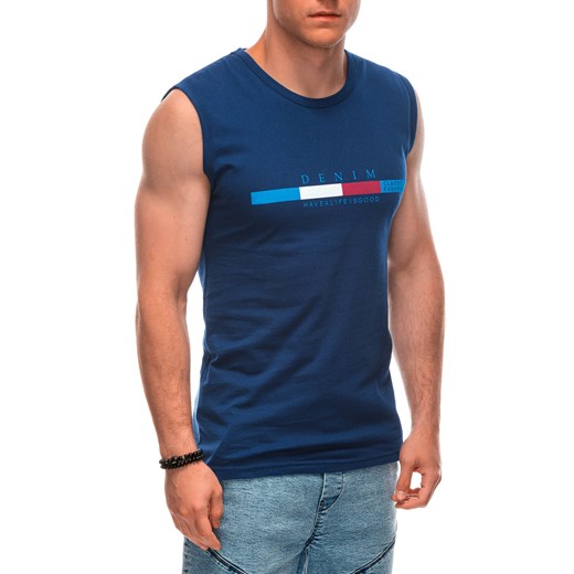 Bokserka męska z nadrukiem 1955S - ciemnoniebieska ze sklepu Edoti w kategorii T-shirty męskie - zdjęcie 173351064