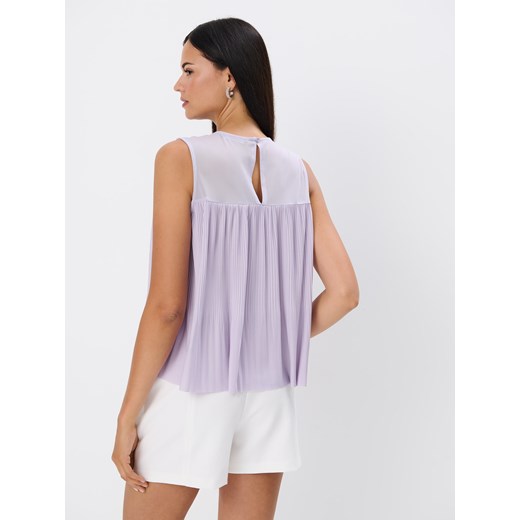Mohito - Liliowa bluzka z plisowanym dołem - lawendowy Mohito XL Mohito