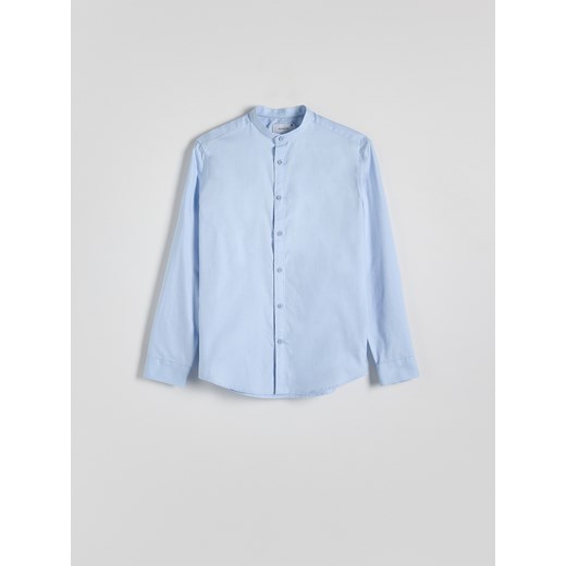 Reserved - Koszula slim fit ze stójką - jasnoniebieski ze sklepu Reserved w kategorii Koszule męskie - zdjęcie 173352684