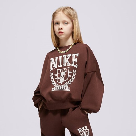 NIKE BLUZA G NSW TREND FLC CREW PRNT GIRL ze sklepu Sizeer w kategorii Bluzy dziewczęce - zdjęcie 173353721