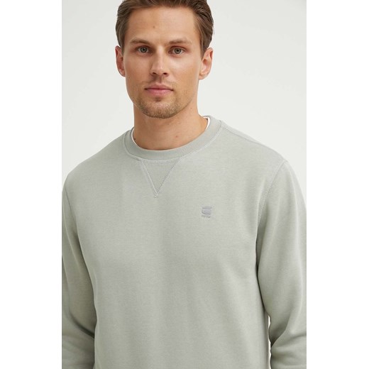G-Star Raw bluza męska kolor szary gładka ze sklepu ANSWEAR.com w kategorii Bluzy męskie - zdjęcie 173355120