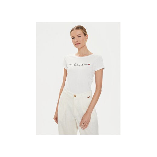 JDY T-Shirt Paris 15193227 Biały Regular Fit ze sklepu MODIVO w kategorii Bluzki damskie - zdjęcie 173355974