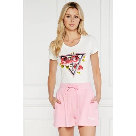 GUESS T-shirt ROSES | Regular Fit ze sklepu Gomez Fashion Store w kategorii Bluzki damskie - zdjęcie 173356843