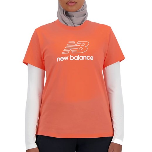 Koszulka New Balance WT41816GFR - pomarańczowa ze sklepu streetstyle24.pl w kategorii Bluzki damskie - zdjęcie 173357062