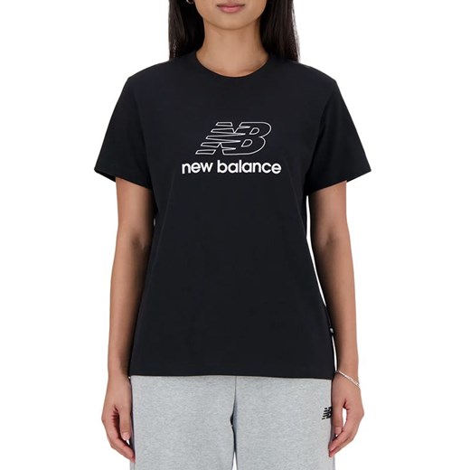 Koszulka New Balance WT41816BK - czarna ze sklepu streetstyle24.pl w kategorii Bluzki damskie - zdjęcie 173357073