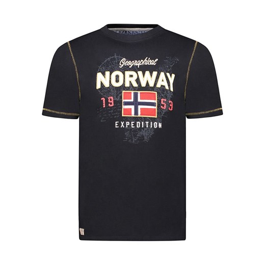 Geographical Norway Koszulka &quot;Juitre&quot; w kolorze czarnym ze sklepu Limango Polska w kategorii T-shirty męskie - zdjęcie 173357953