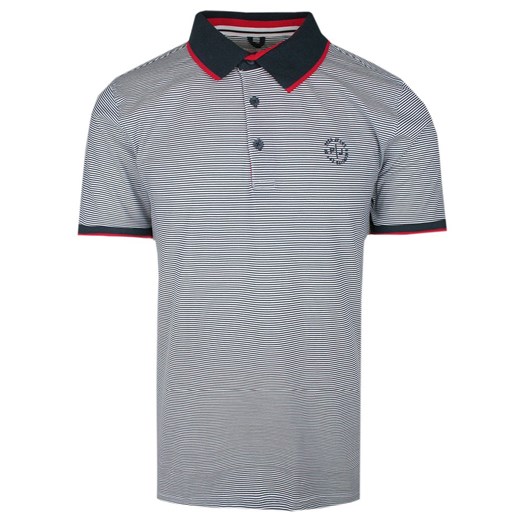 Koszulka Polo, Męska - Pako Jeans - Drobny Prążek TSPJNSpoloKODIAQUEgr ze sklepu JegoSzafa.pl w kategorii T-shirty męskie - zdjęcie 173358400
