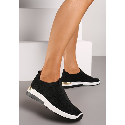 Czarne Buty Sportowe Thaderus ze sklepu born2be.pl w kategorii Buty sportowe damskie - zdjęcie 173359892