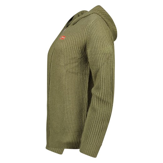 Geographical Norway sweter damski z golfem zielony casual