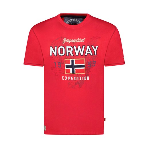 Geographical Norway Koszulka &quot;Juitre&quot; w kolorze czerwonym ze sklepu Limango Polska w kategorii T-shirty męskie - zdjęcie 173362570