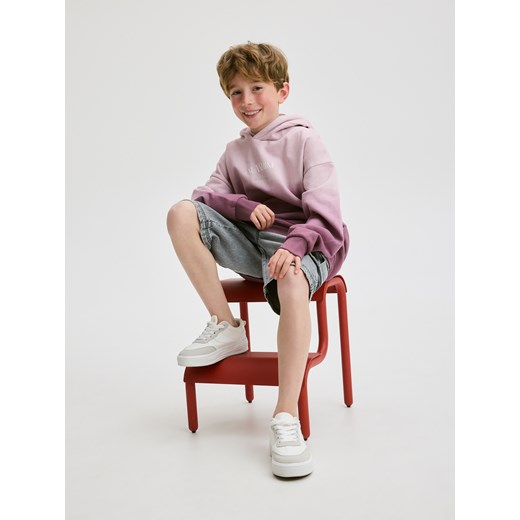 Reserved - Bawełniana bluza oversize - fioletowy ze sklepu Reserved w kategorii Bluzy chłopięce - zdjęcie 173363434