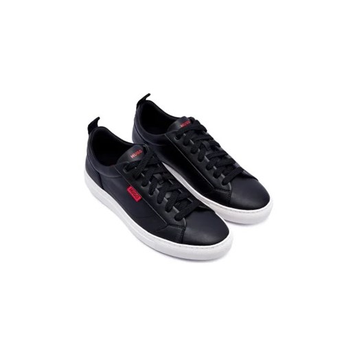 Buty sportowe męskie Hugo Boss czarne jesienne wiązane z tkaniny