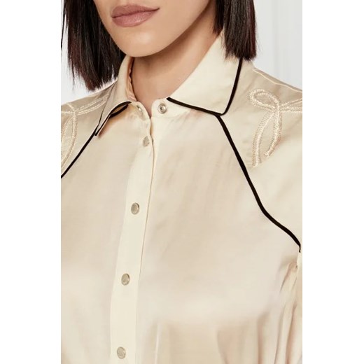 Pinko Satynowa sukienka z paskiem Pinko 42 wyprzedaż Gomez Fashion Store