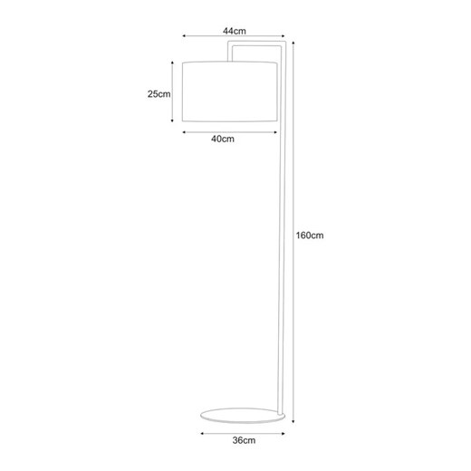 Czarna nowoczesna lampa stojąca - S965-Vena Lumes One Size Edinos.pl