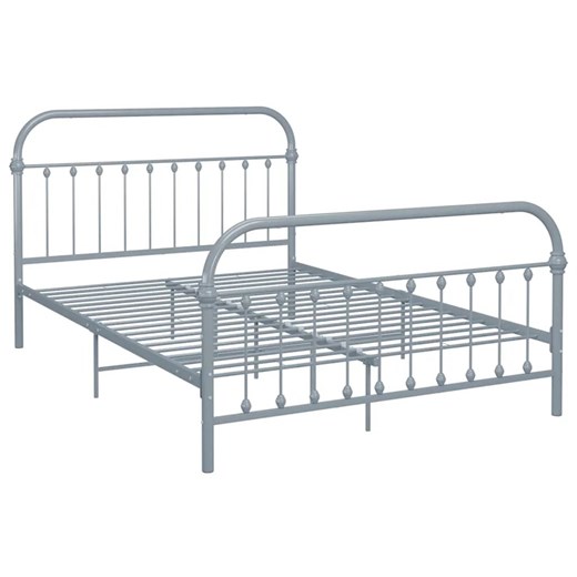 Szare metalowe łóżko w stylu industrialnym 180x200 cm - Etiosa ze sklepu Edinos.pl w kategorii Łóżka i materace - zdjęcie 173367704