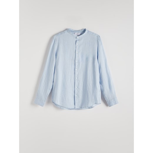 Reserved - Lniana koszula regular fit - jasnoniebieski ze sklepu Reserved w kategorii Koszule męskie - zdjęcie 173369422