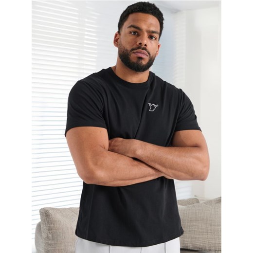 Sinsay - Koszulka z nadrukiem - czarny ze sklepu Sinsay w kategorii T-shirty męskie - zdjęcie 173370483