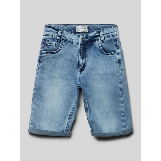 Szorty jeansowe o kroju regular fit z naszywką z logo ze sklepu Peek&Cloppenburg  w kategorii Spodenki chłopięce - zdjęcie 173371322