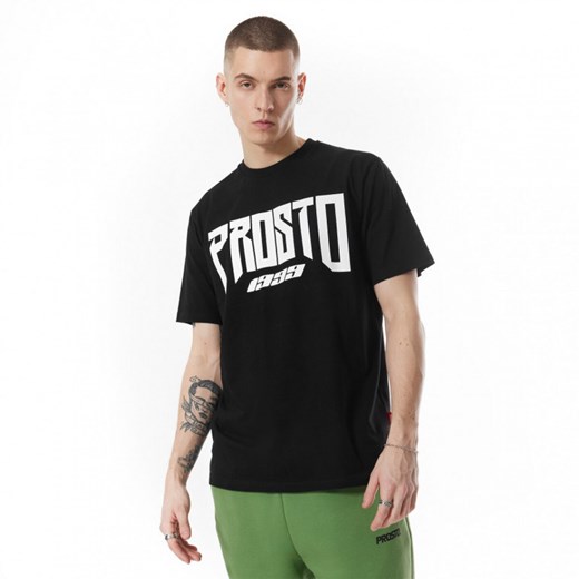 Męski t-shirt z nadrukiem Prosto Triz - czarny S okazja Sportstylestory.com