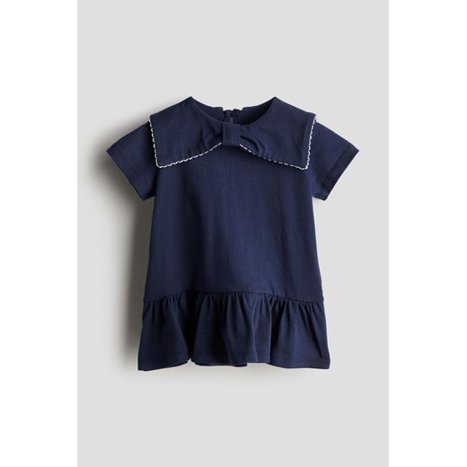 H & M - Sukienka marynarska z bawełnianego dżerseju - Niebieski ze sklepu H&M w kategorii Sukienki dziewczęce - zdjęcie 173372190
