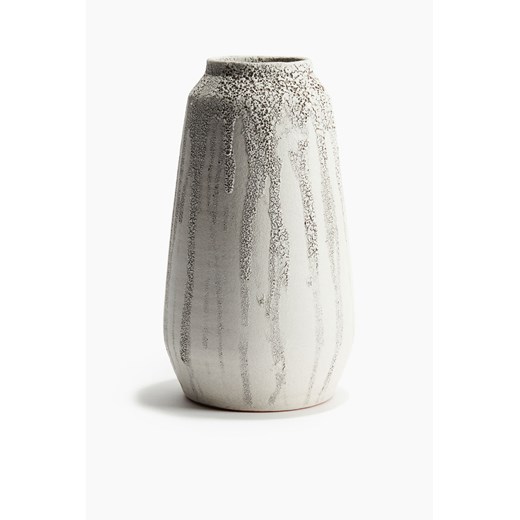 H & M - Wysoki wazon z terakoty - Biały ze sklepu H&M w kategorii Wazony - zdjęcie 173372303