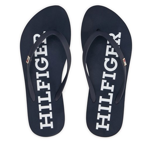 Japonki Tommy Hilfiger Strap Beach Sandal FW0FW07901 Granatowy ze sklepu eobuwie.pl w kategorii Klapki damskie - zdjęcie 173374891