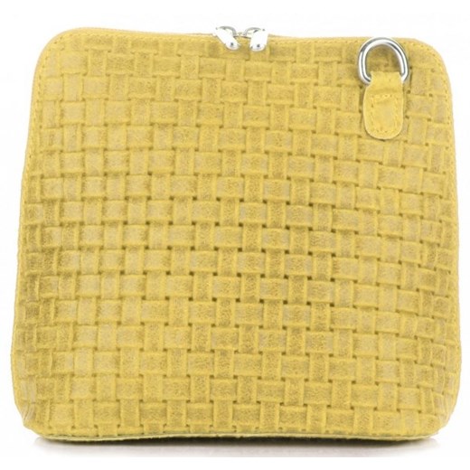 LISTONOSZKA SKÓRZANA FABRIANO Żółta Genuine Leather One Size promocyjna cena torbs.pl